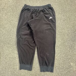 Nike Sportswear Club Polar Fleece Joggers Mens XXL Loose Fit Black Comfort Pants